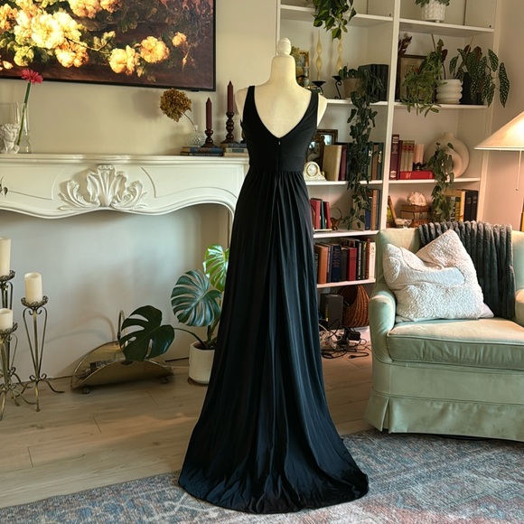 La Femme 28547 Plunge Neck A-Line Gown - Picture 6 of 9